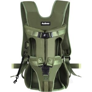 PetBonus Legs-Out Dog Backpack Carrier for Small Medium Pets, Size L, Army Green